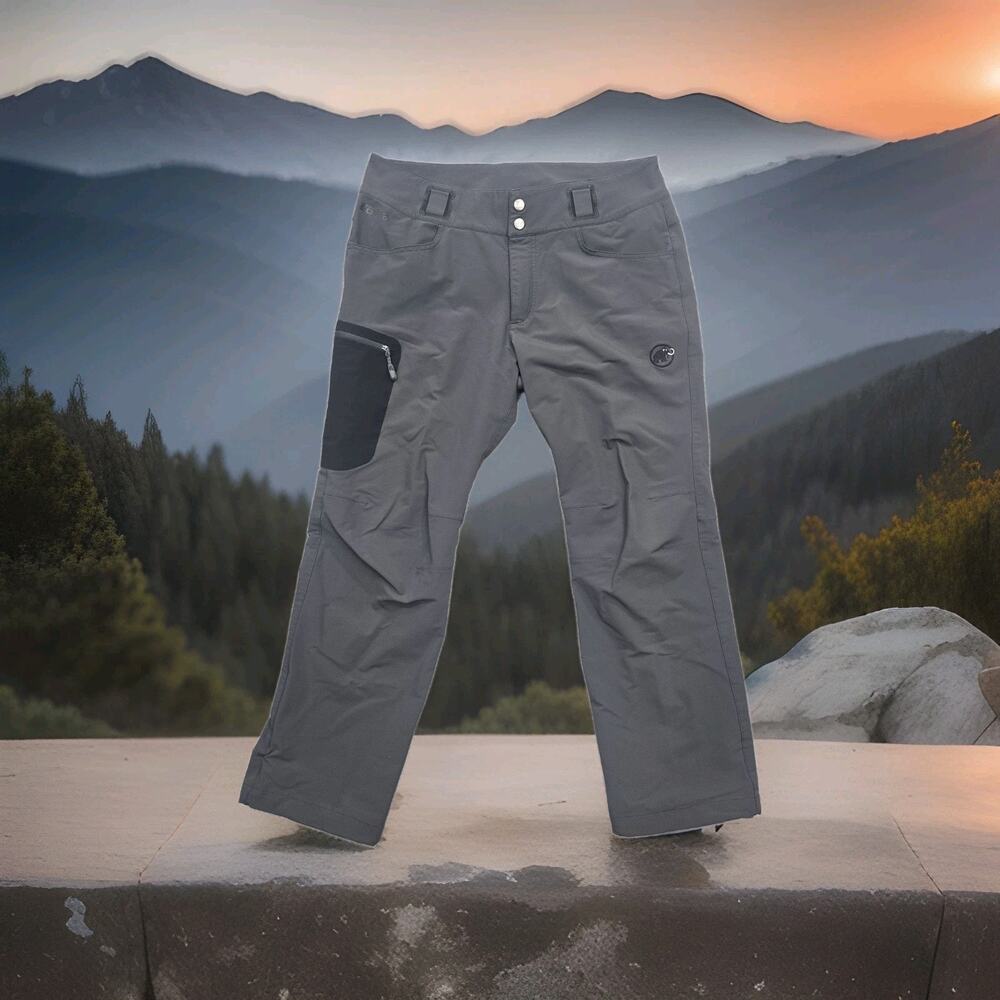 Mammut Pants Mens 38X30 Gray SOFtech Hiking Softshell Cargo Technical Outdoors